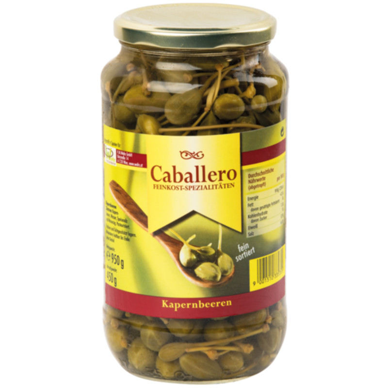 Caballero Kapernbeeren 15 Millimeter 950 g Glas